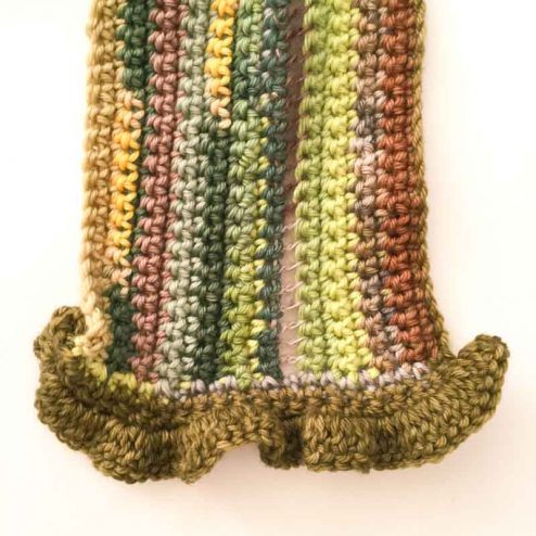 Scrap yarn crochet scarf for women