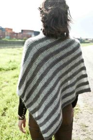Cowgirlblues cape town free knit pattern soft stripe poncho wool mohair kidsilk