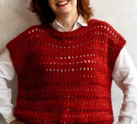 Free knitting pattern design by cowgirlblues of an easy Aran knit top