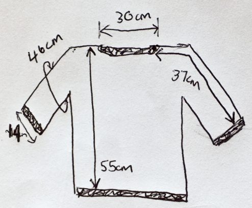 Geneva knit pattern sizing chart