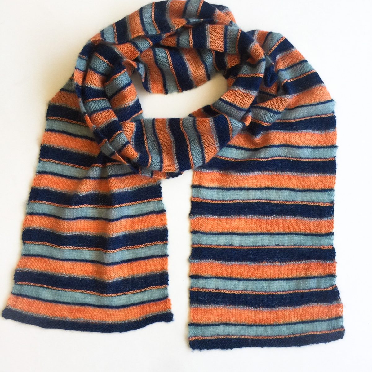 Stripe Away Scarf free knit pattern by Cowgirlblues