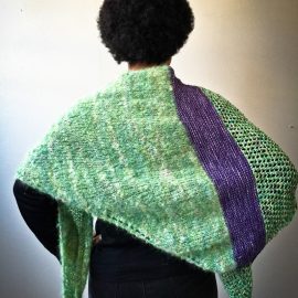 Good Karma Shawl knit kit back view