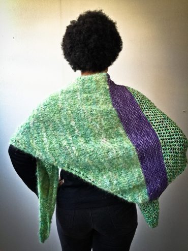 Good Karma Shawl knit kit back view