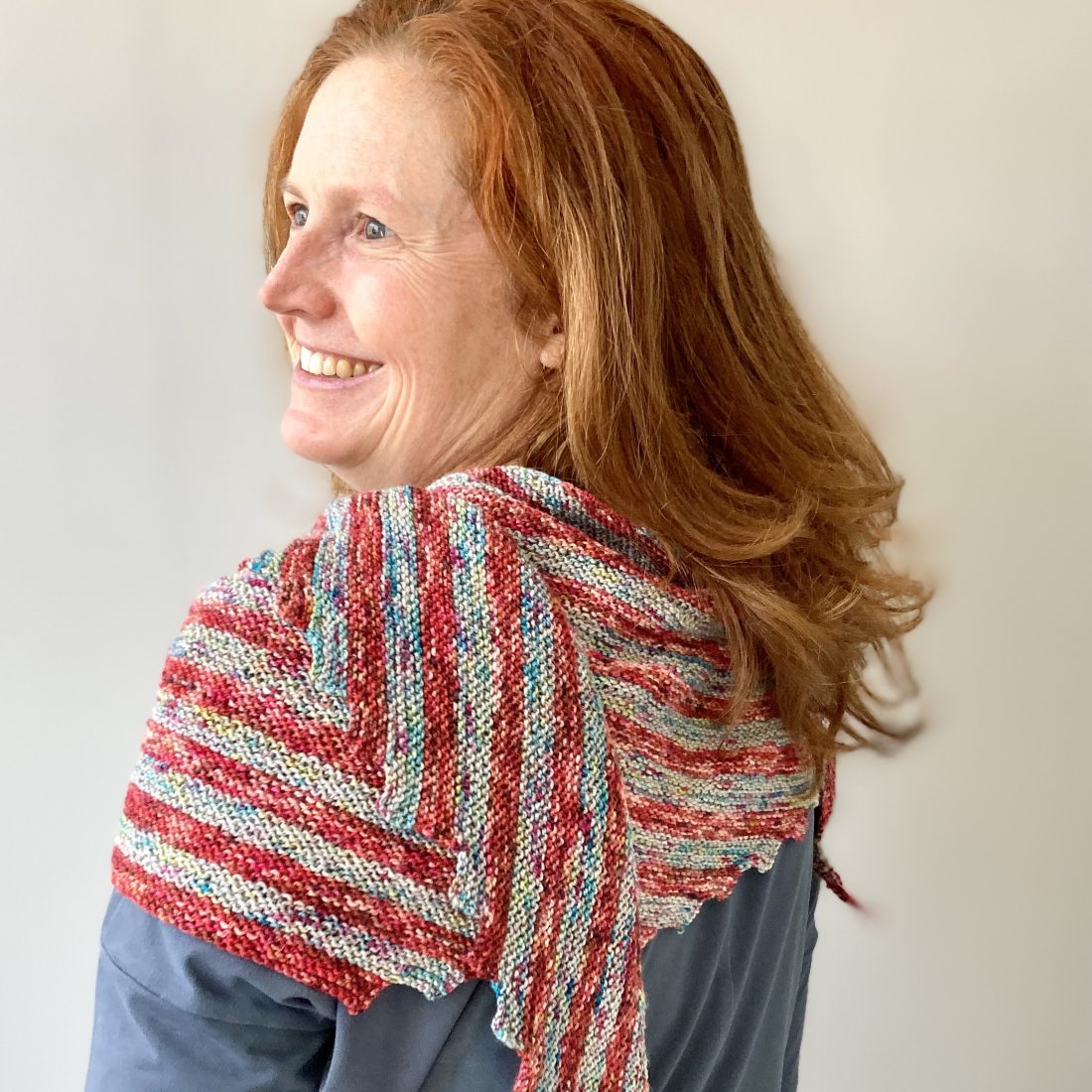 Hitchiker knit shawl by Cowgirlblues in Merino Twist