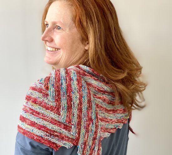 Hitchiker knit shawl by Cowgirlblues in Merino Twist