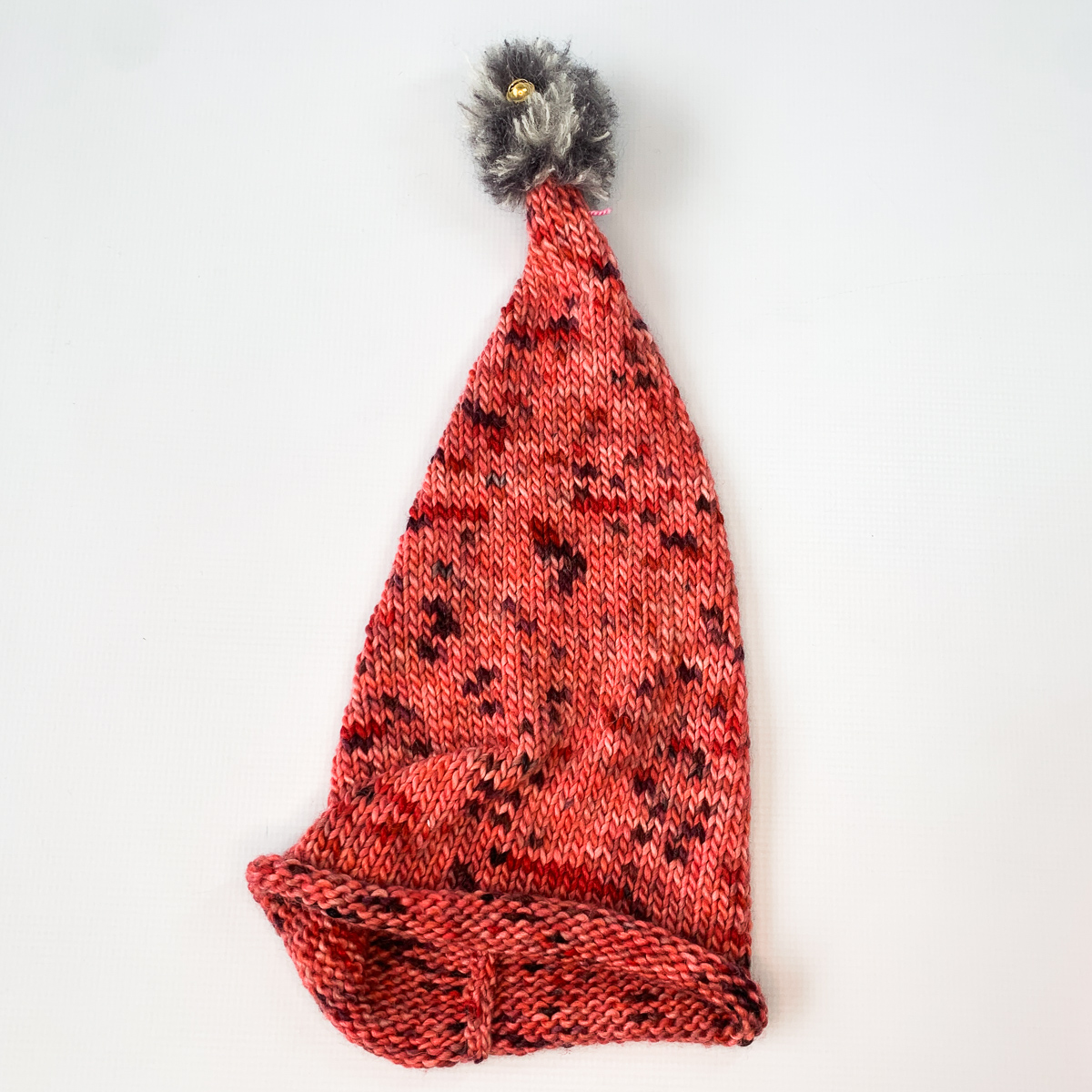 Holiday Hat knit in Cowgirlblues Aran single yarn