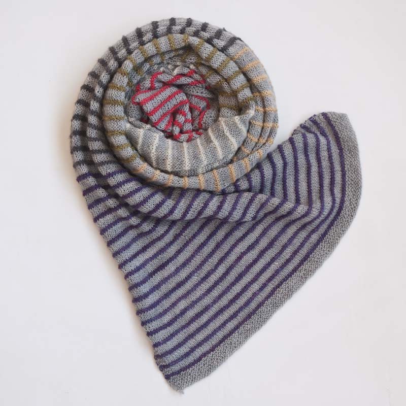 Stripe knit scarf pattern