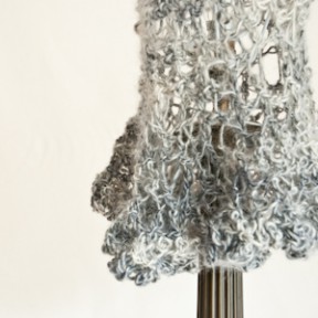 Crocheted mohair lampshade by cowgirlblues
