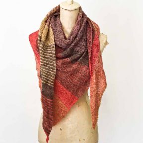 Sideways shawl scarf